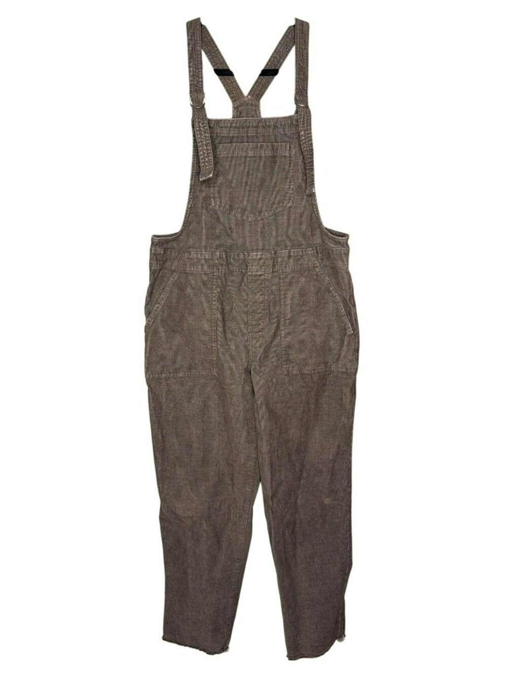 Aerie Work Play Gray Corduroy Long Overalls Women's Medium Fall School